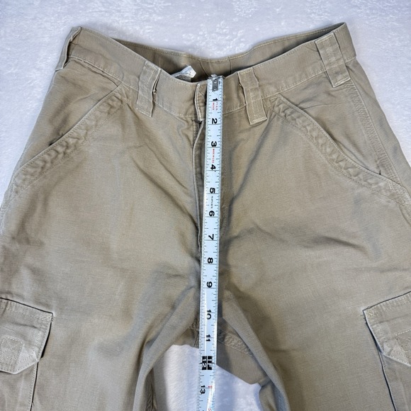 Vintage Carhartt B240 GKH Cargo Pants Khaki Utility Workwear Canvas Mens 30x32 - Picture 3 of 10